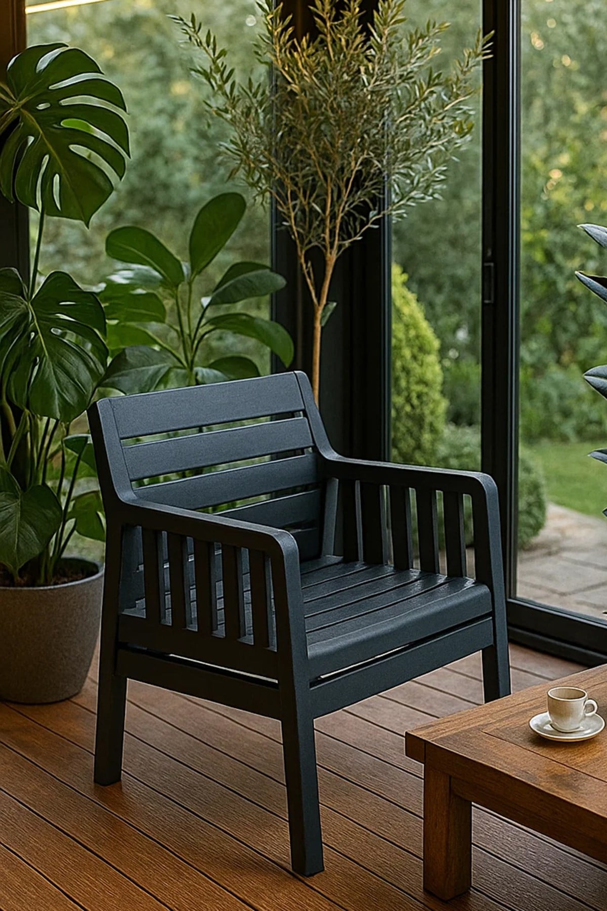 Modalife Yakamoz Tekli 1 Kişilik Koltuk Balkon Koltuk - Antrasit