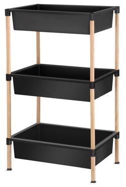 Moduler Ahsap 3 Katli Cok Amacli Sepet 44*29*75Cm- Ns-01
