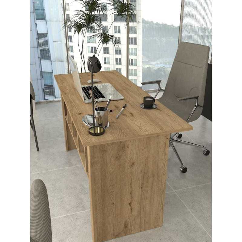 Nika Yonetici Ofis Masasi Calisma Masasi Antrasit - Sepet 1400X600X753 Mm