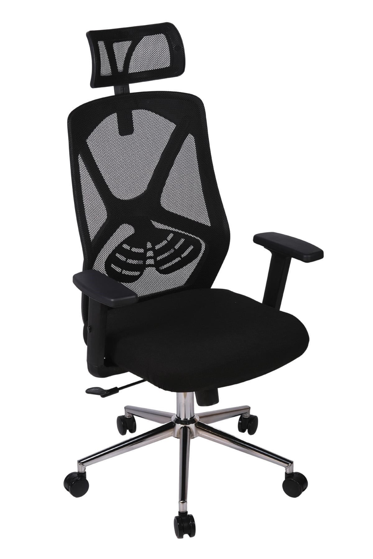 Ofisbazaar Dolphin Siyah Fileli Yönetici Koltuğu | Ergonomik Başlıklı Ofis Koltuğu Siyah Fileli