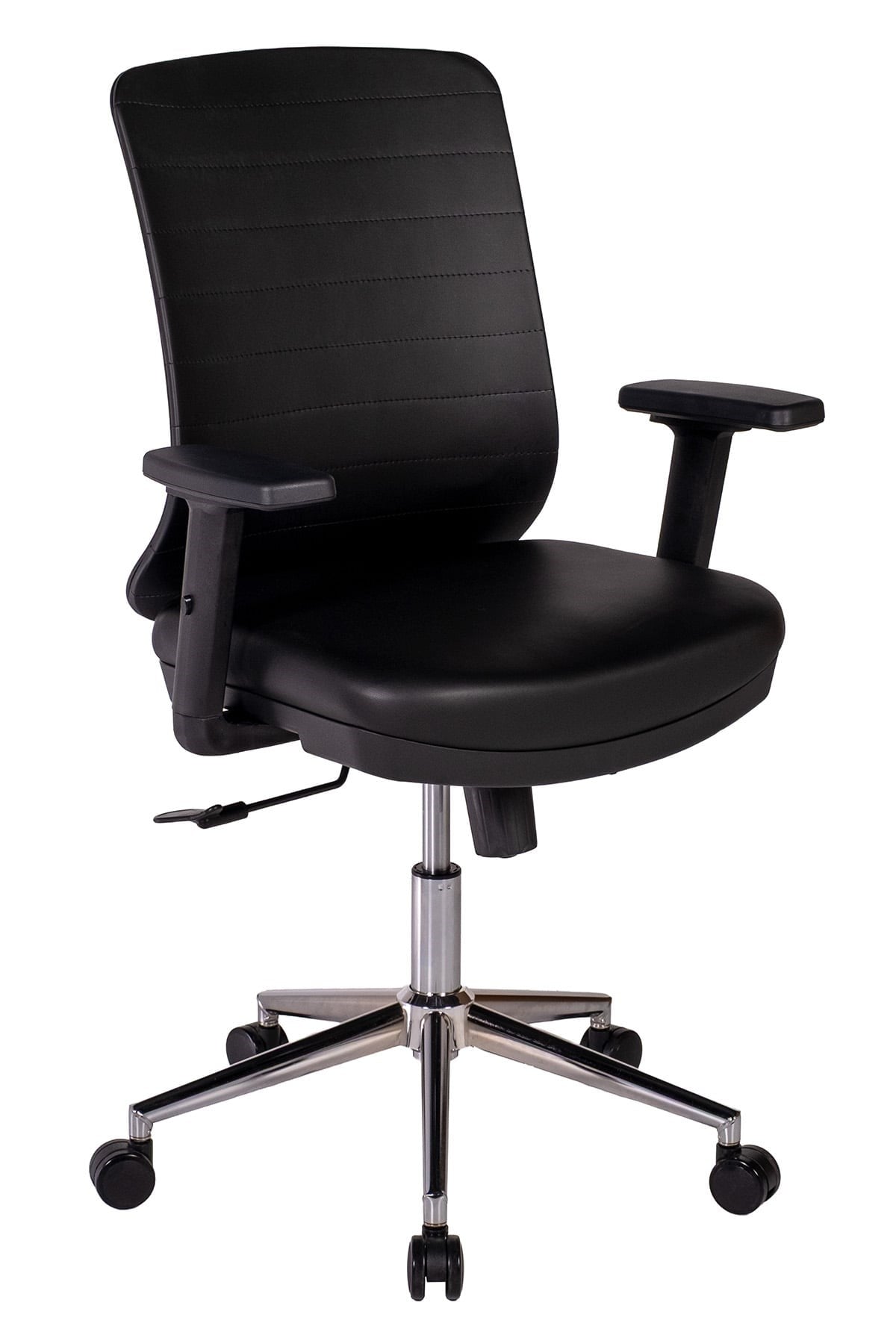 Ofisbazaar UP Deri Çalışma Koltuğu | Ergonomik Şef Ve Toplantı Koltuğu Martin 01- Siyah Deri