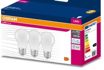 Osram Led Ampul 4.9W Beyaz Isik E27 - 3Lu Paket