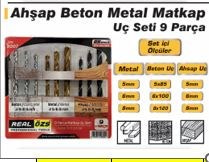 Ozs-9007 Ahsap Beton Metal Uc Seti 9 Prc
