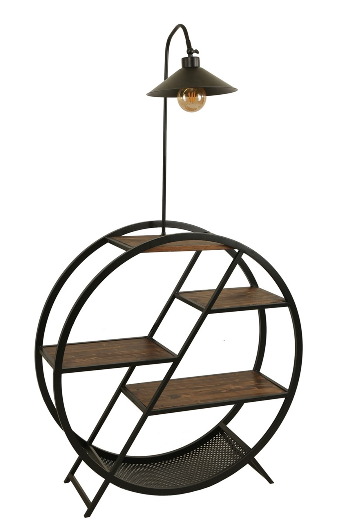 Plüton Ceviz Lambader Metal Başlıklı