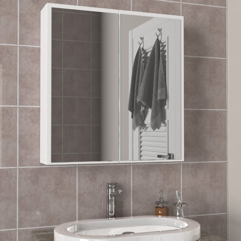 Priya Cok Amacli Aynali Banyo Dolabi Beyaz 720X170X715 Mm
