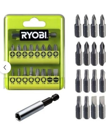 Ryobi Tornavida+ Vidalama Seti 17 Parca -Rhsdm1701