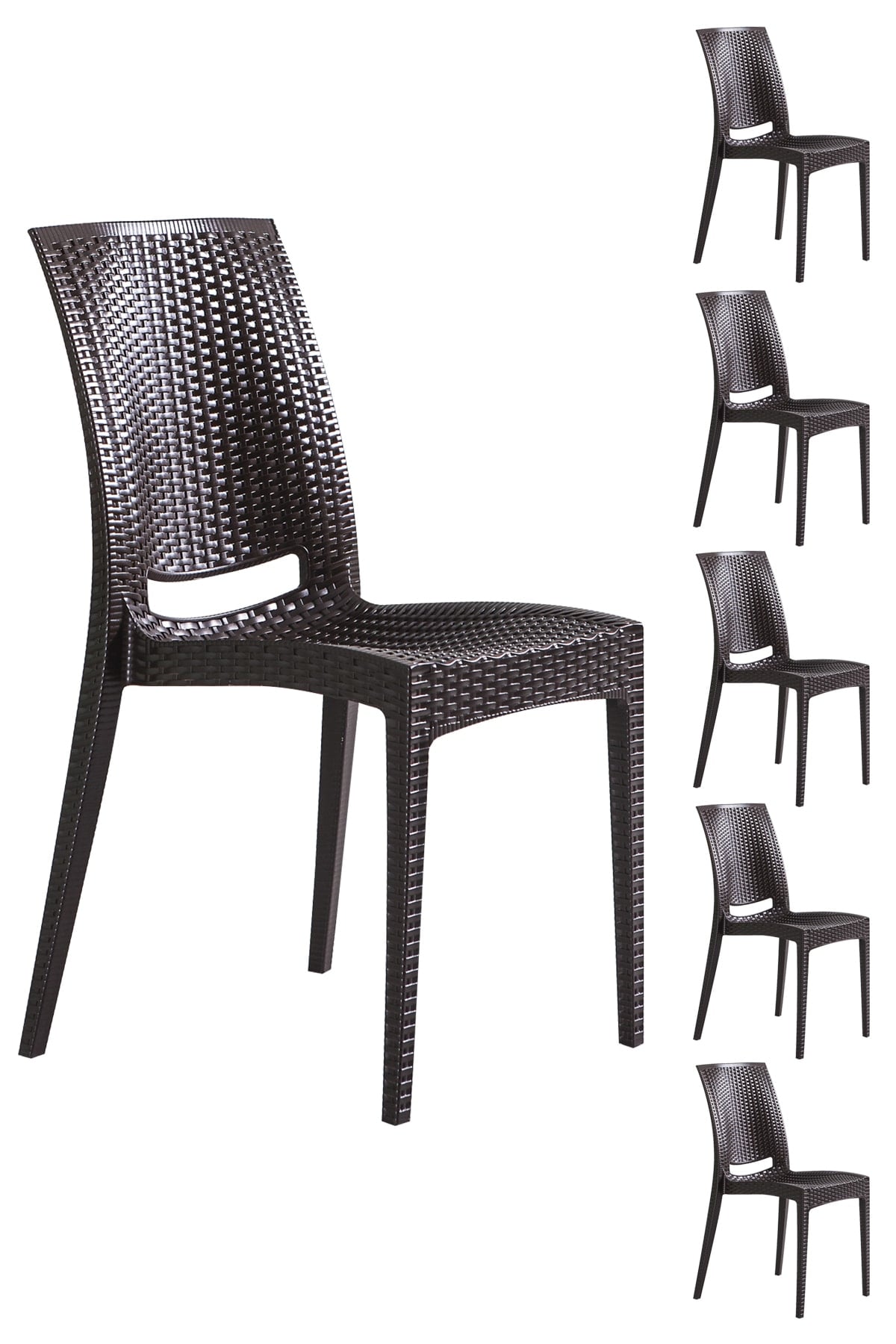 Sandalie 6 Adet Rattan Kahve Sandalye / Balkon-bahçe-teras