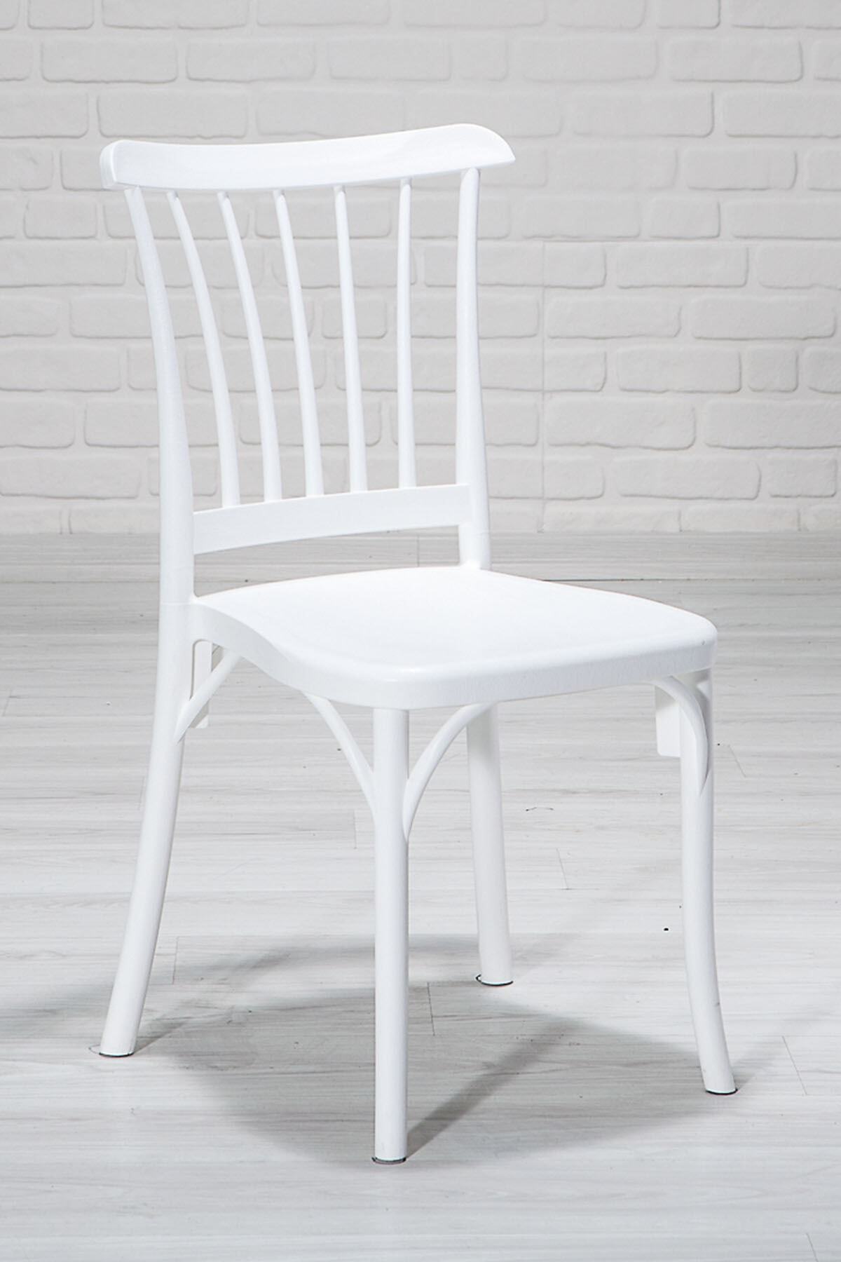 Sandalie Home Violet 2 Adet Mutfak Balkon Bahçe Sandalye Beyaz