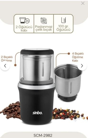 Sinbo Scm-2982 Kahve Ogutucu Beyaz/Gold