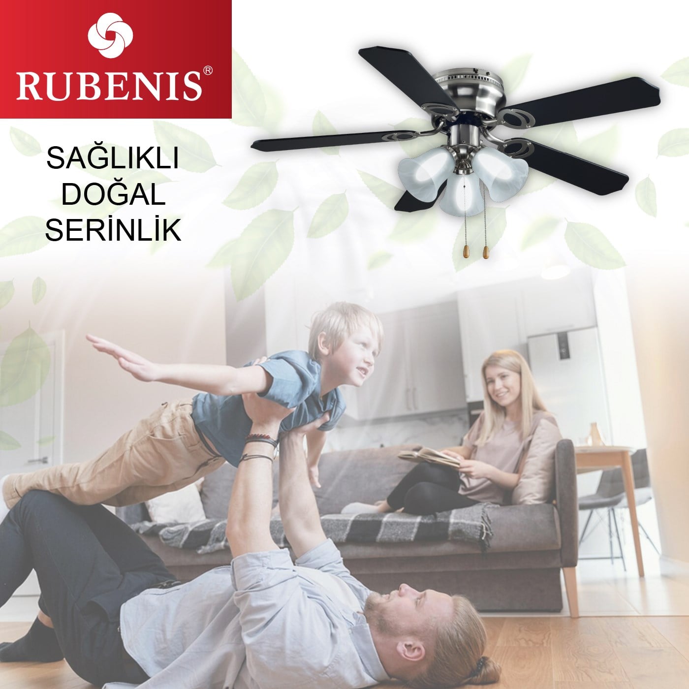 Tavan Vantilatöru 5 Kanat 106 Cm-Rbt425 Blk