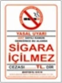 Uyarı Levhası Sigara İçmek Yasaktır 25*35Cm-Yul412