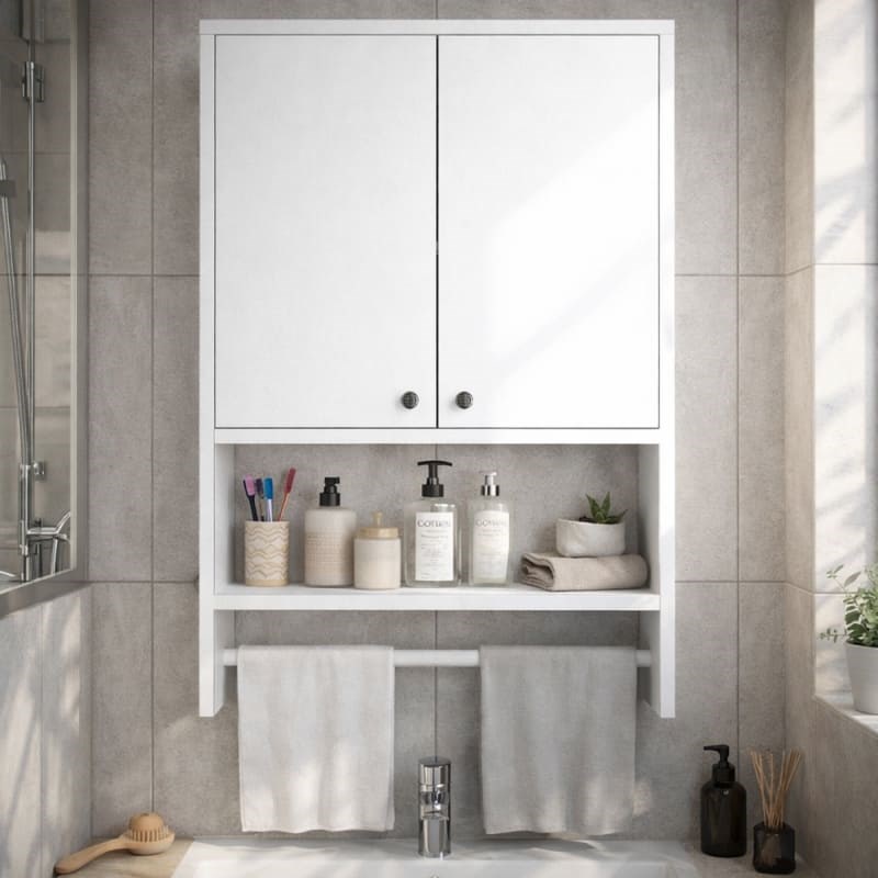 Vira Banyo Dolabi Beyaz 593X195X900 Mm