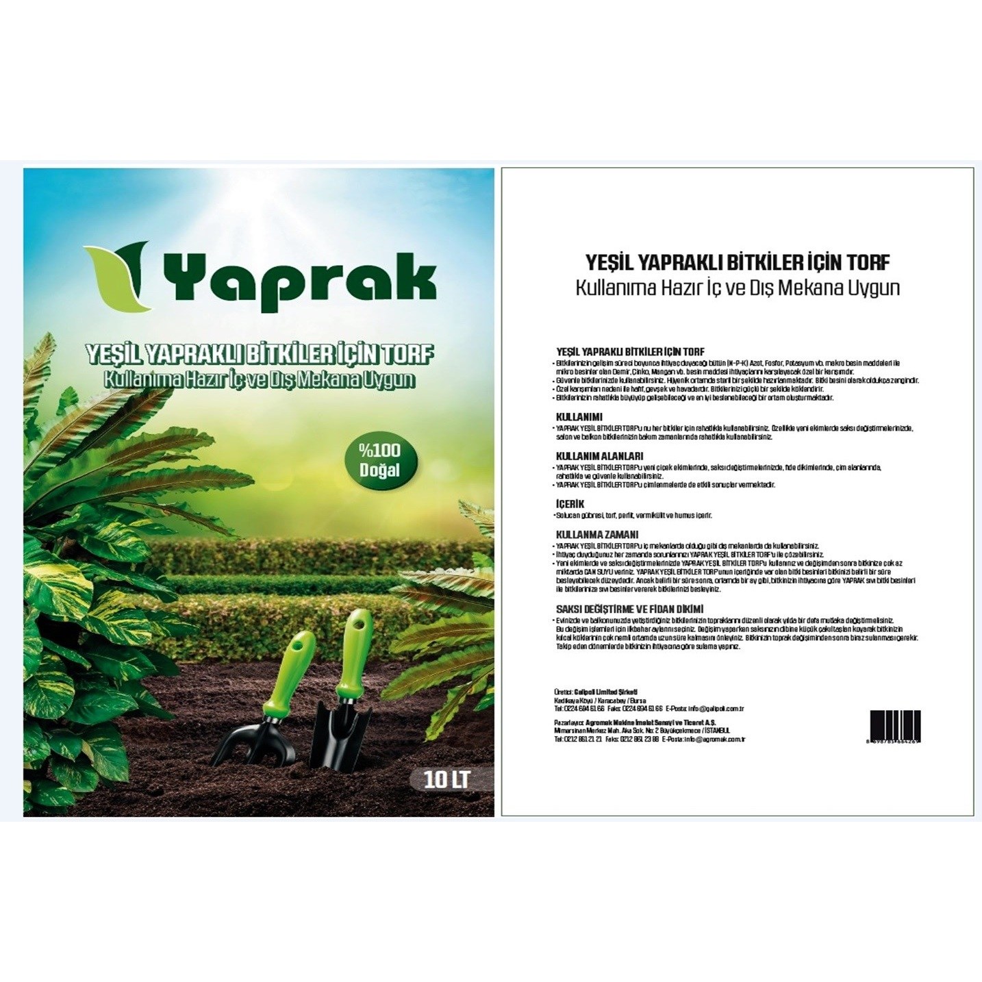 Yaprak Yesil Yaprakli Bitkiler Torf 5 Lt