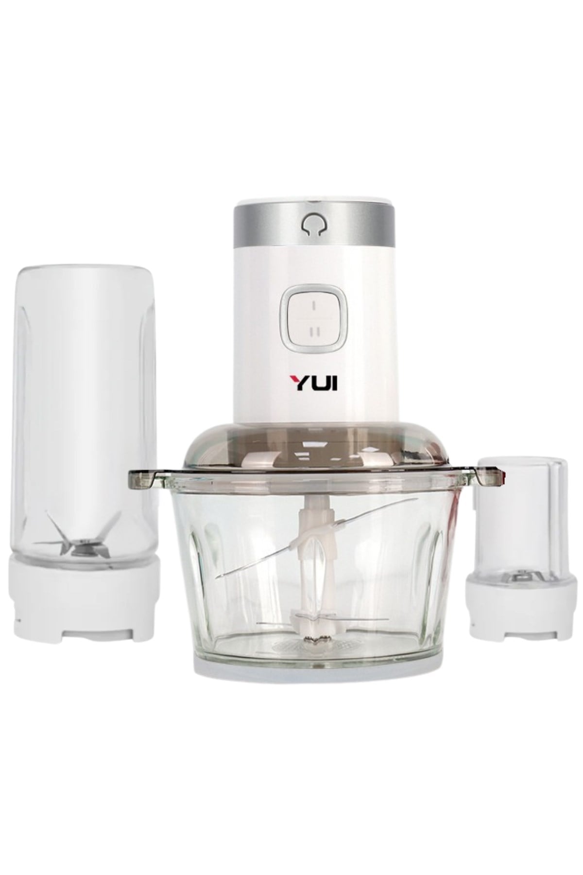 Yui Dograyici Cam Hazne Kisisel Smoothie Blender Ogutucu Gumus 3’U 1 Arada 2 Litre -M2001