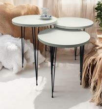 Zen Home Yuvarlak Zigon Sehpa 3Lu Demonte