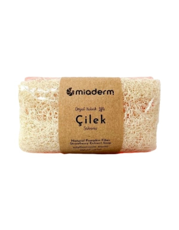 Doğal Kabak Lifli Çilek Özlü Sabun | 120gr