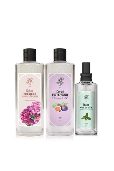 Bouquet 270 Ml Fig Blossom 270 Ml ve Green Tea 100 Ml Kolonya Seti