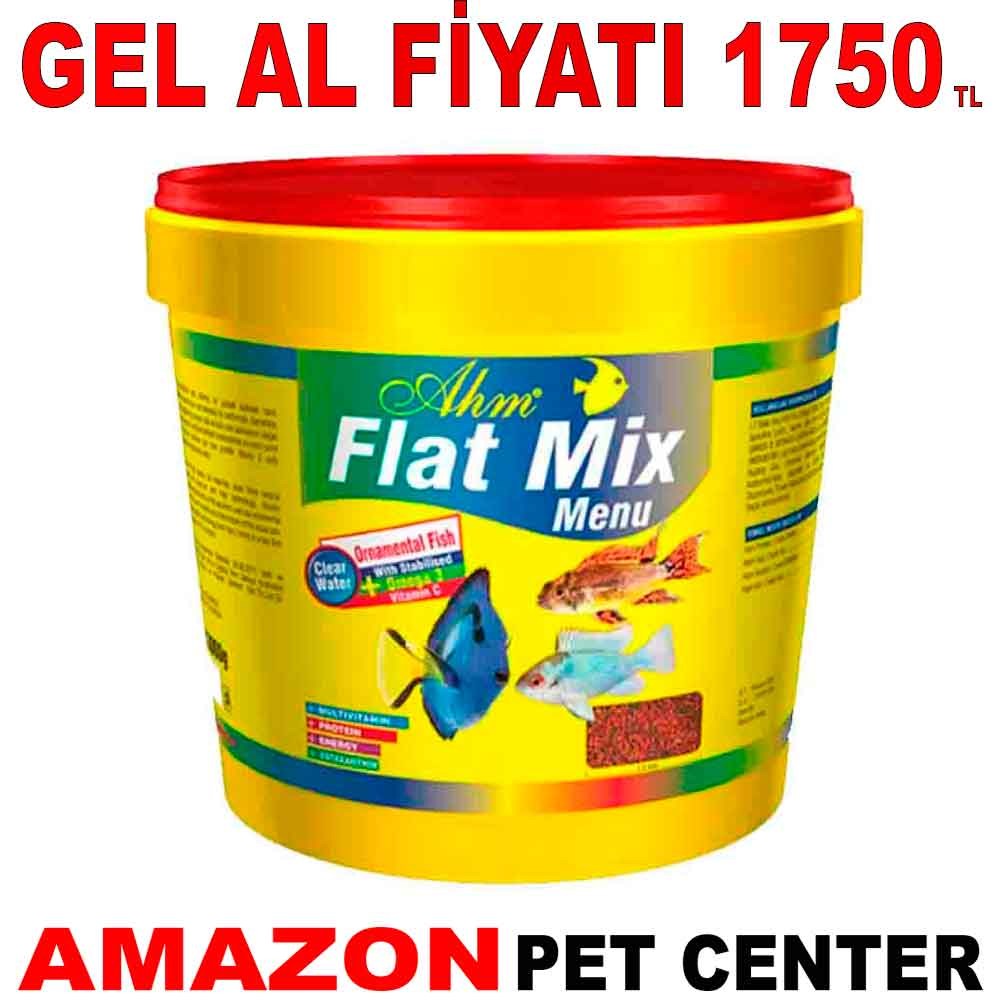 AHM Flat Mix Menu Ufak Taneli Granül Akvaryum Balık Yemi Kova 3 Kg Gel Al 18033007 Amazon Pet Center