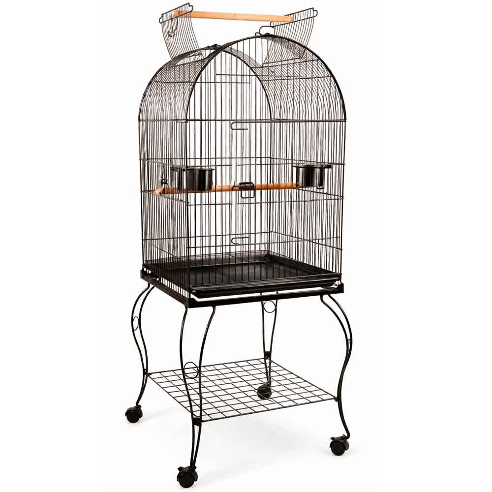 Alpet Papağan Kafesi Siyah Oval Açılır Çatılı 51x51x127 Cm 35007920 Amazon Pet Center