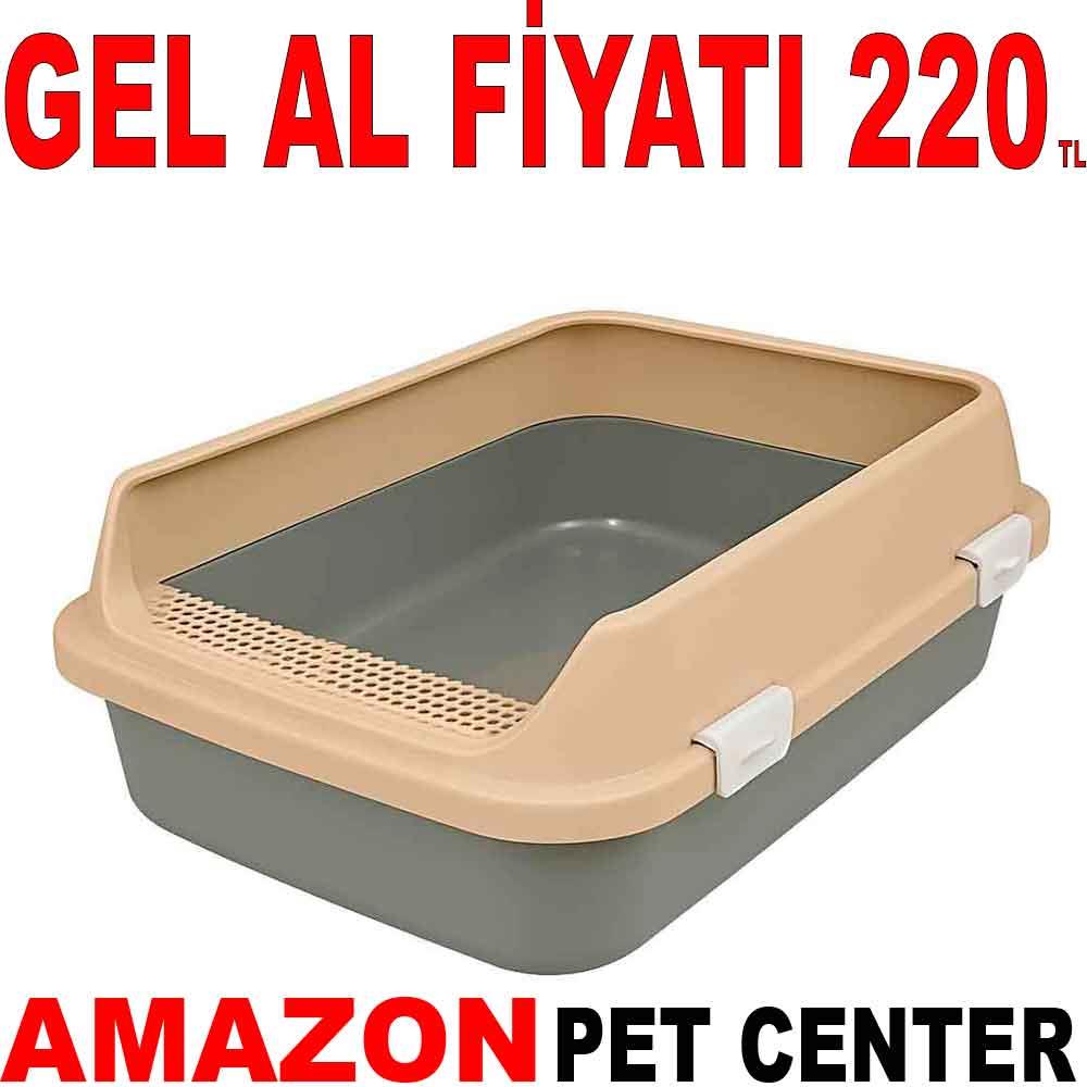 Amazon Açık Izgaralı Kedi Tuvaleti Bej M 22478009 Amazon Pet Center