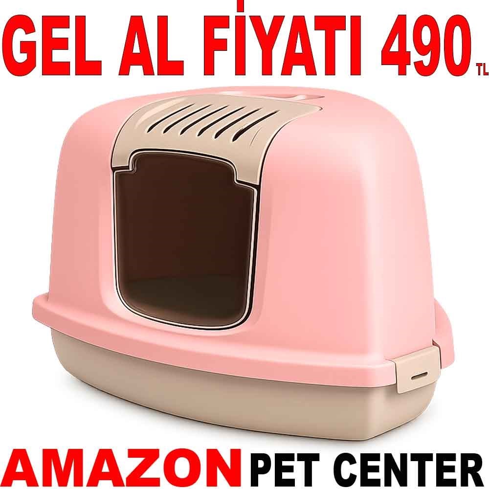 Amazon Joy Pet Üçgen Kapalı Kedi Tuvaleti Pembe Gel Al 35013341 Amazon Pet Center