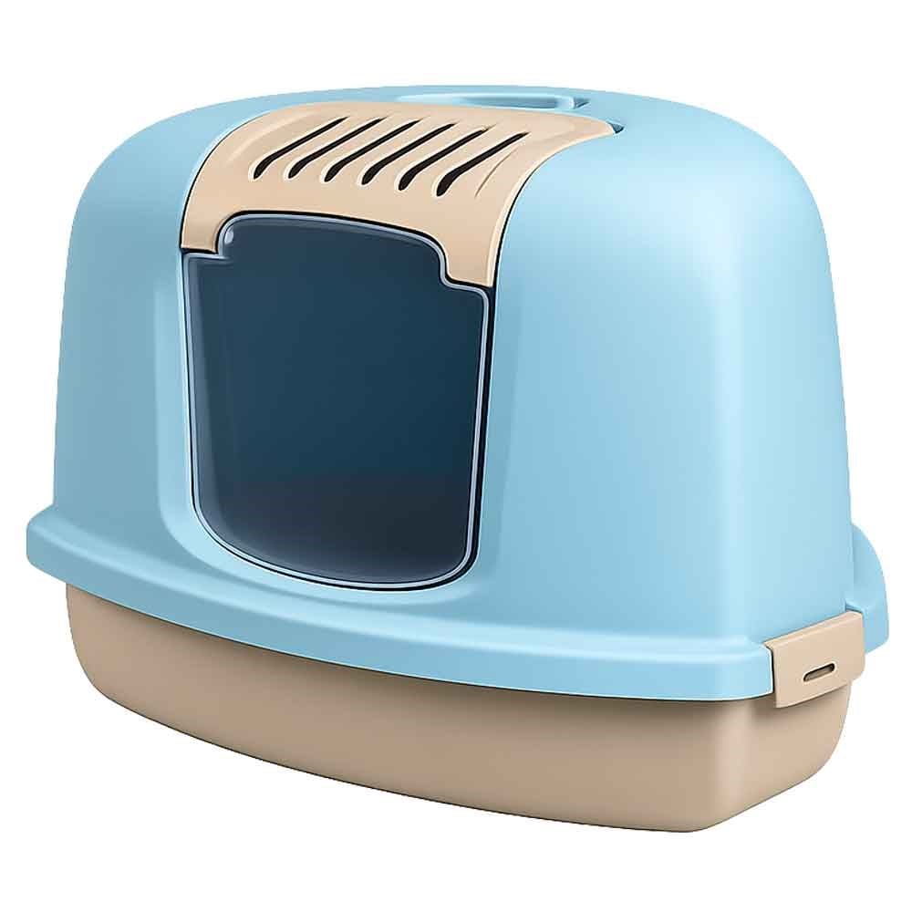 Amazon Joy Pet Üçgen Kapalı Kedi Tuvaleti Mavi 35013310 Amazon Pet Center