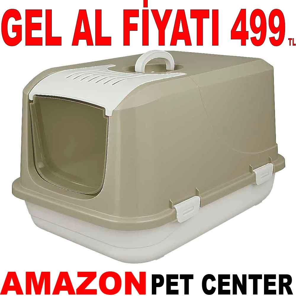 Amazon Kapalı Kedi Tuvaleti Bej L 22471000 Amazon Pet Center