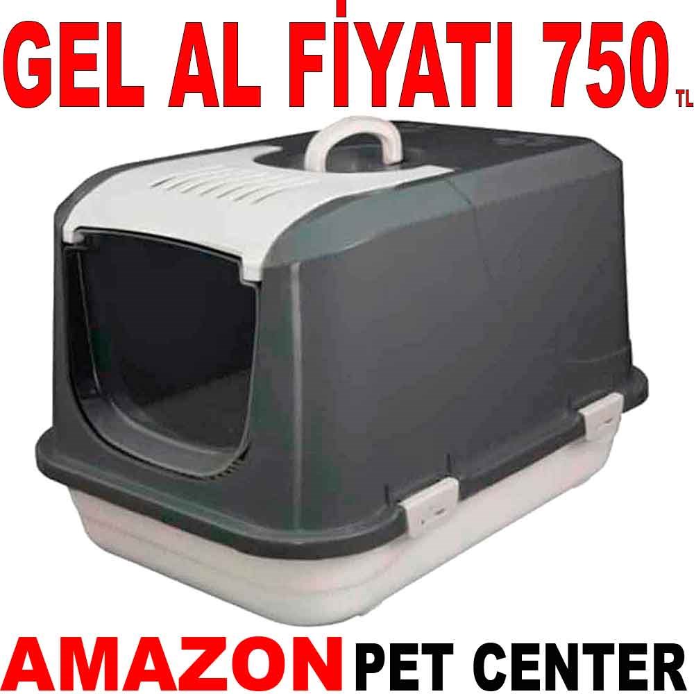 Amazon Kapalı Kedi Tuvaleti Koyu Gri L Gel Al 21208003 Amazon Pet Center