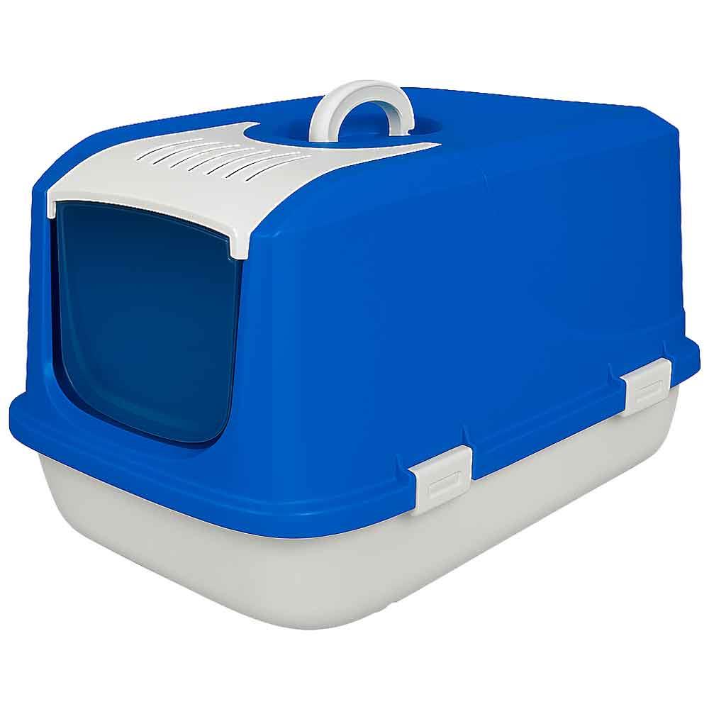 Amazon Kapalı Kedi Tuvaleti Mavi M 32124439 Amazon Pet Center