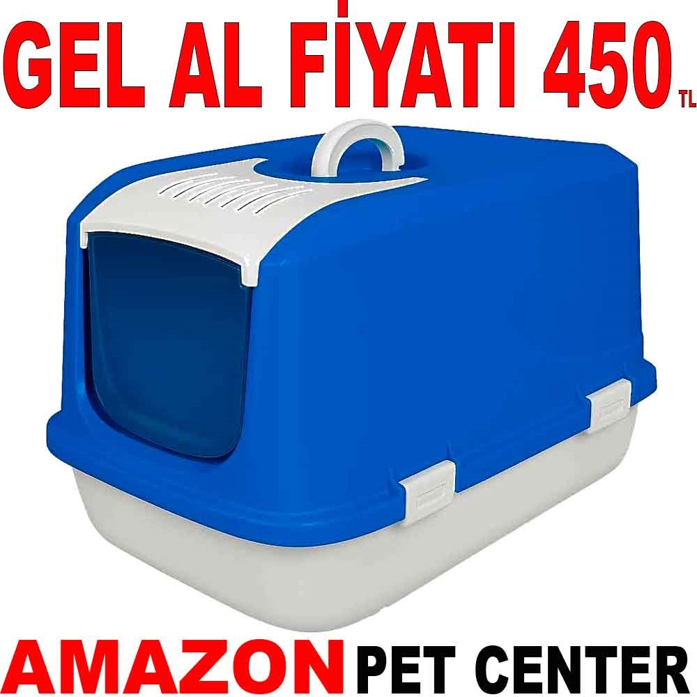 Amazon Kapalı Kedi Tuvaleti Mavi Small Gel Al 20652005 Amazon Pet Center