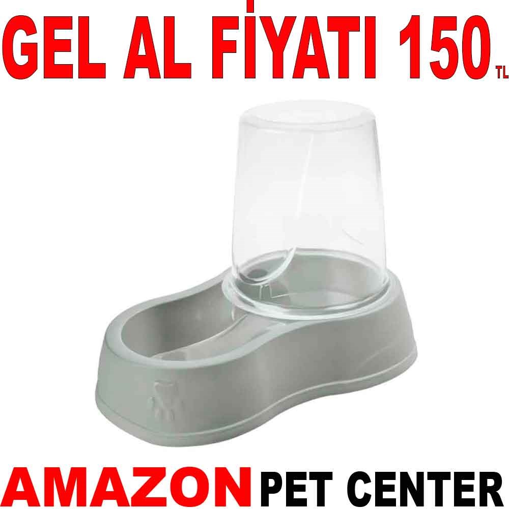 Amazon Rezerveli Mama Su Kabı 1,5 Lt Gri Gel Al 35000518 Amazon Pet Center