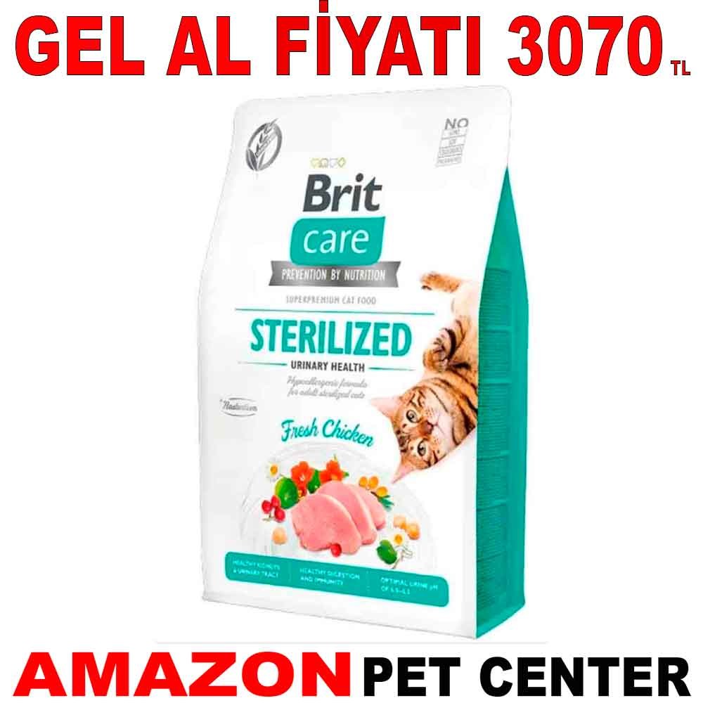 Brit Care Hypo-Allergenic Üriner Sistem Sağlığı için Tahılsız Kısırlaştırılmış Kedi Maması 7 Kg Gel Al 17994002 Amazon Pet Center