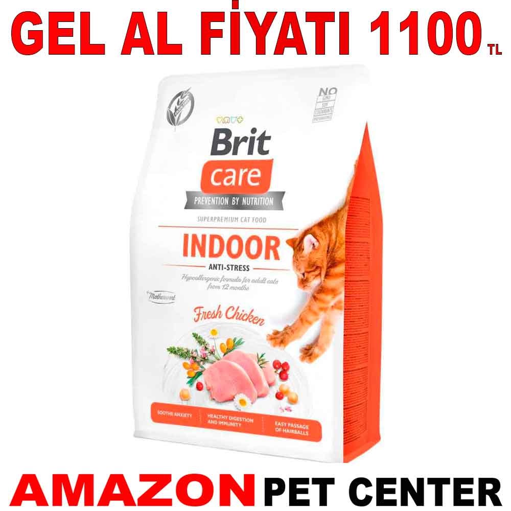 Brit Care Indoor Hypo-Allergenic Stres Azaltıcı Tahılsız Kedi Maması 2 Kg Gel Al 17990004 Amazon Pet Center