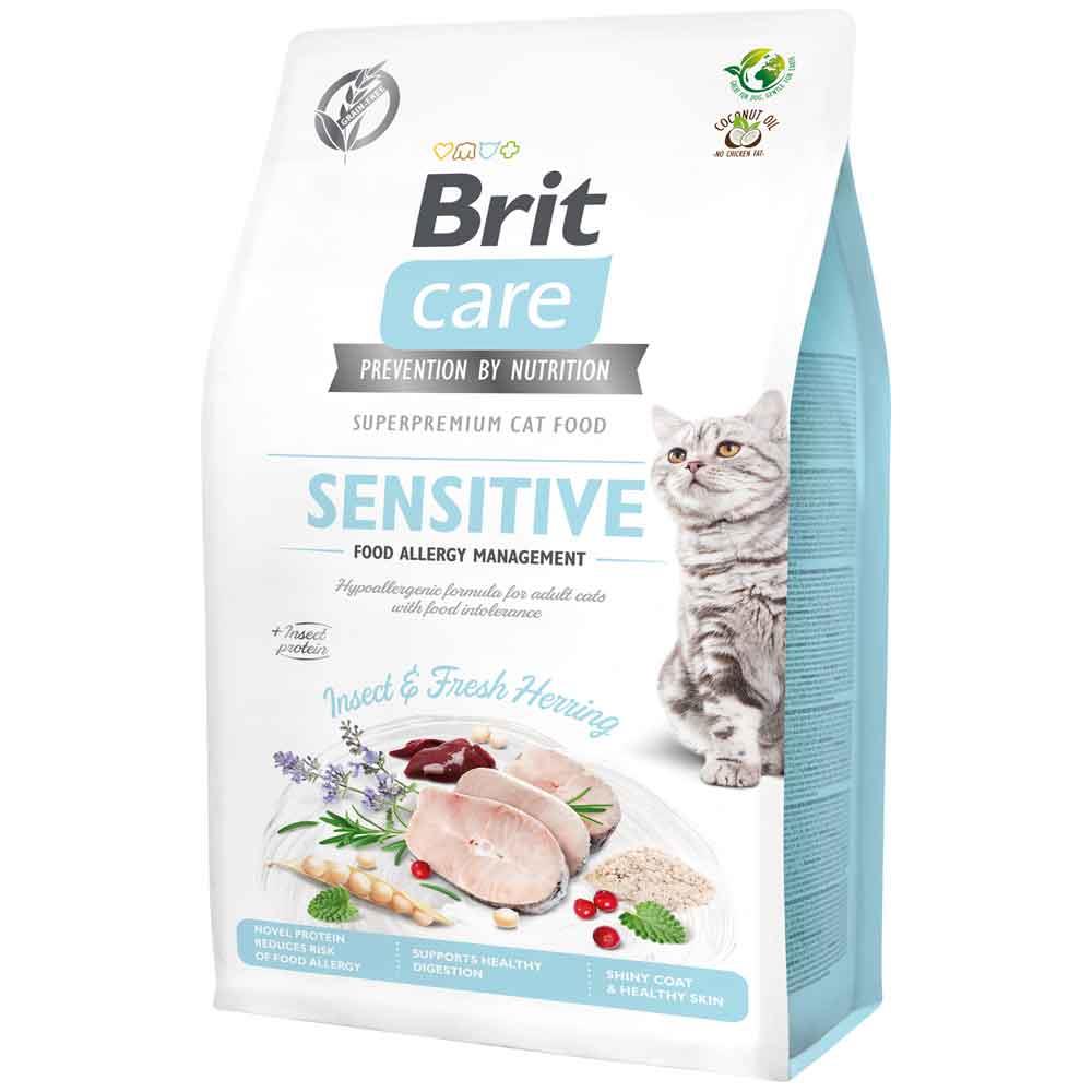 Brit Care Sensitive Hypo-Allergenic Böcek Proteinli Tahılsız Yetişkin Kedi Maması 7 Kg 8595602554225 Amazon Pet Center