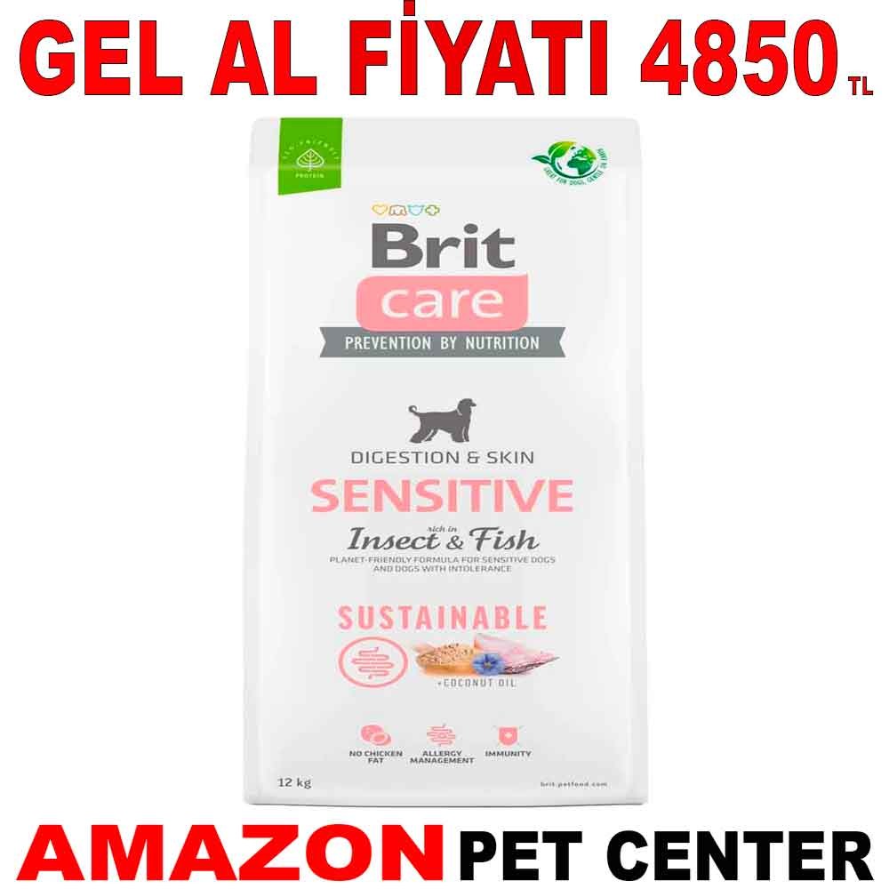 Brit Care Sensitive Skin & Digestion Balıklı Böcek Proteinli Yetişkin Köpek Maması 12 Kg Gel Al 18132007 Amazon Pet Center