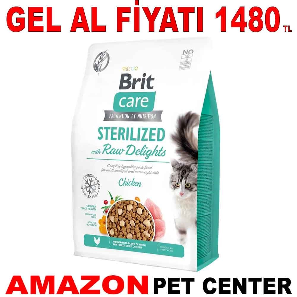 Brit Care Sterilized Raw Delights Tavuklu Tahılsız Kısırlaştırılmış Kedi Maması 2 Kg Gel Al 35014638 Amazon Pet Center