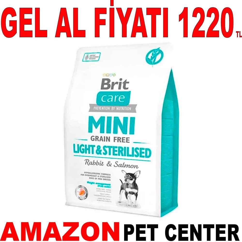 Brit Care Tahılsız Mini Light Sterillised Tavşanlı Köpek Maması 2 Kg Gel Al 18098006 Amazon Pet Center