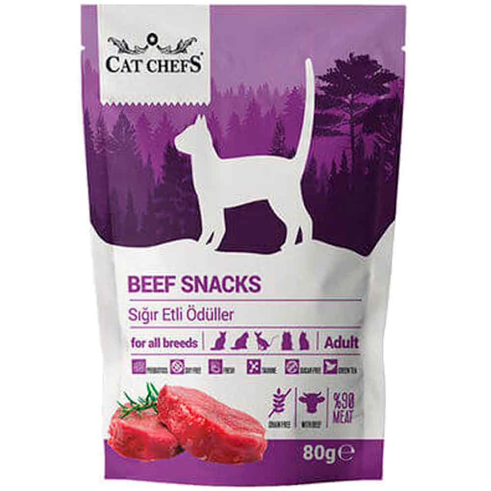 Cat Chefs Sığır Etli Tahılsız Kedi Ödül Maması 80 gr 8699004265113 Amazon Pet Center