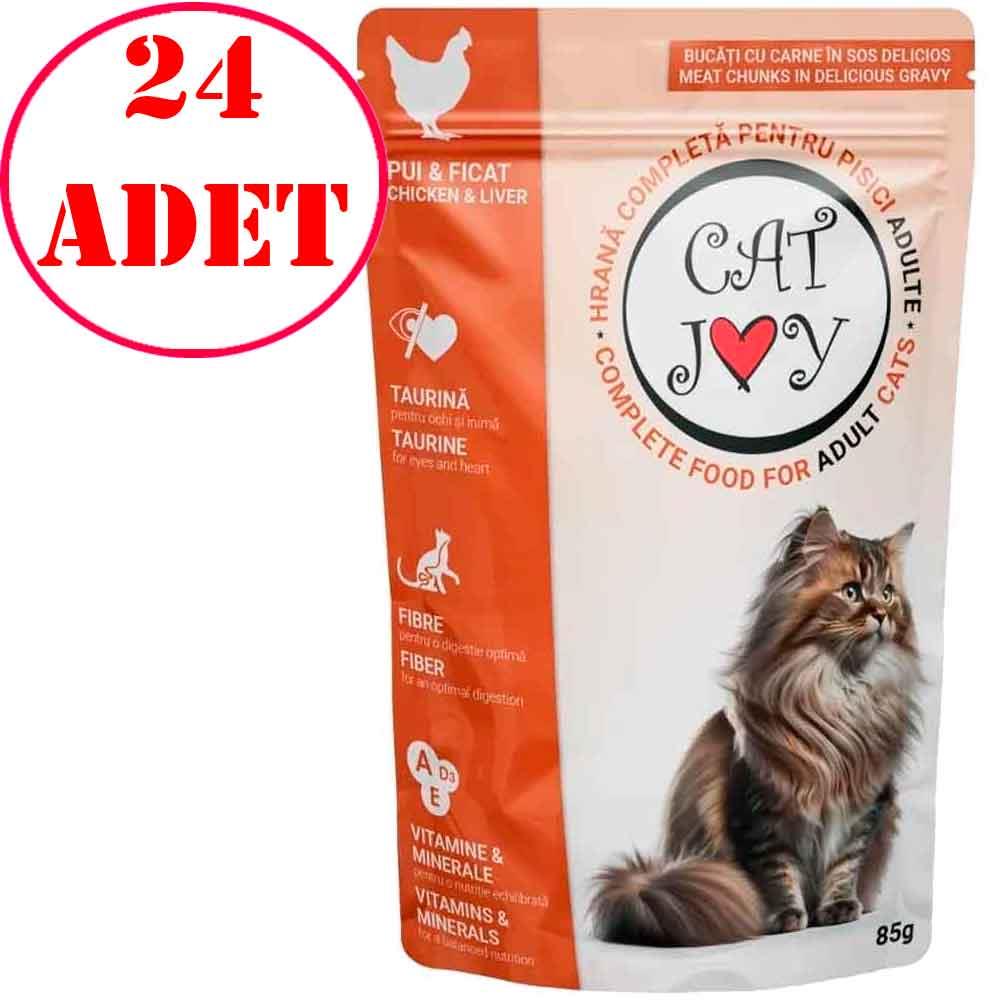 Cat Joy Kedi Konservesi Tavuklu Ciğerli 85 Gr 24 AD 35001676 Amazon Pet Center
