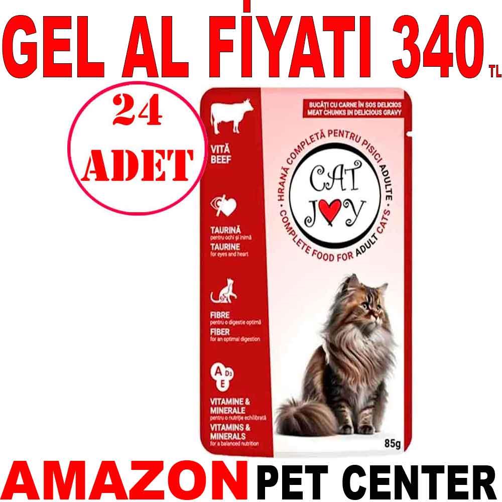 Cat Joy Sığır Etli Yetişkin Kedi Konservesi 85 Gr 24 AD 35001645 Amazon Pet Center