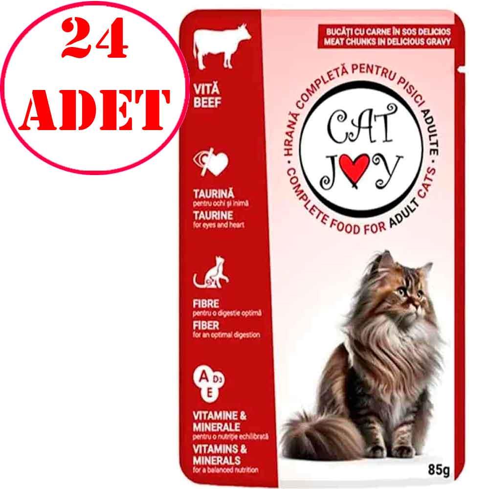 Cat Joy Sığır Etli Yetişkin Kedi Konservesi 85 Gr 24 AD 35001638 Amazon Pet Center