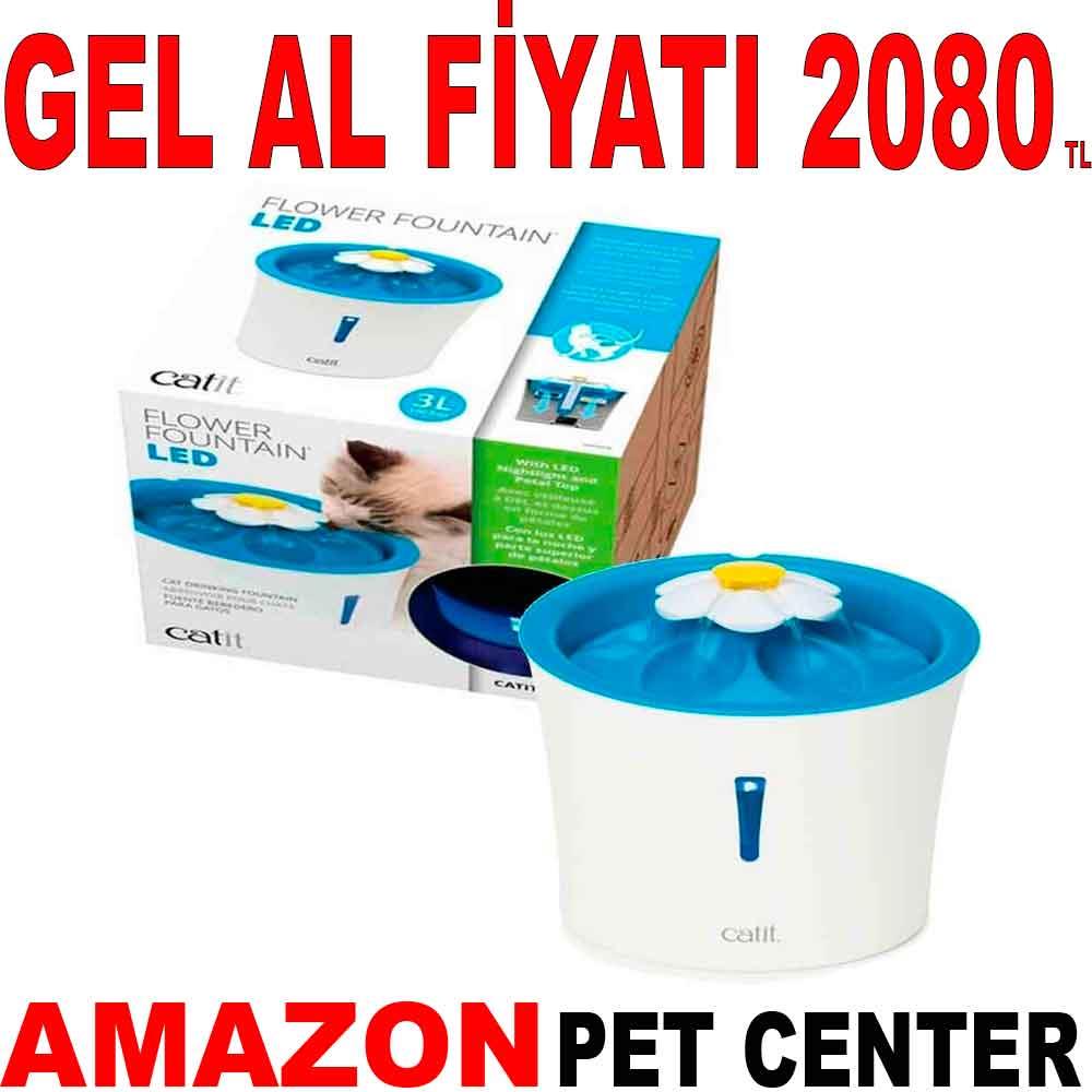 Catit 2.0 Çiçek Şekilli Led Işıklı Otomatik Su Kabı 3 Lt 18200003 Amazon Pet Center
