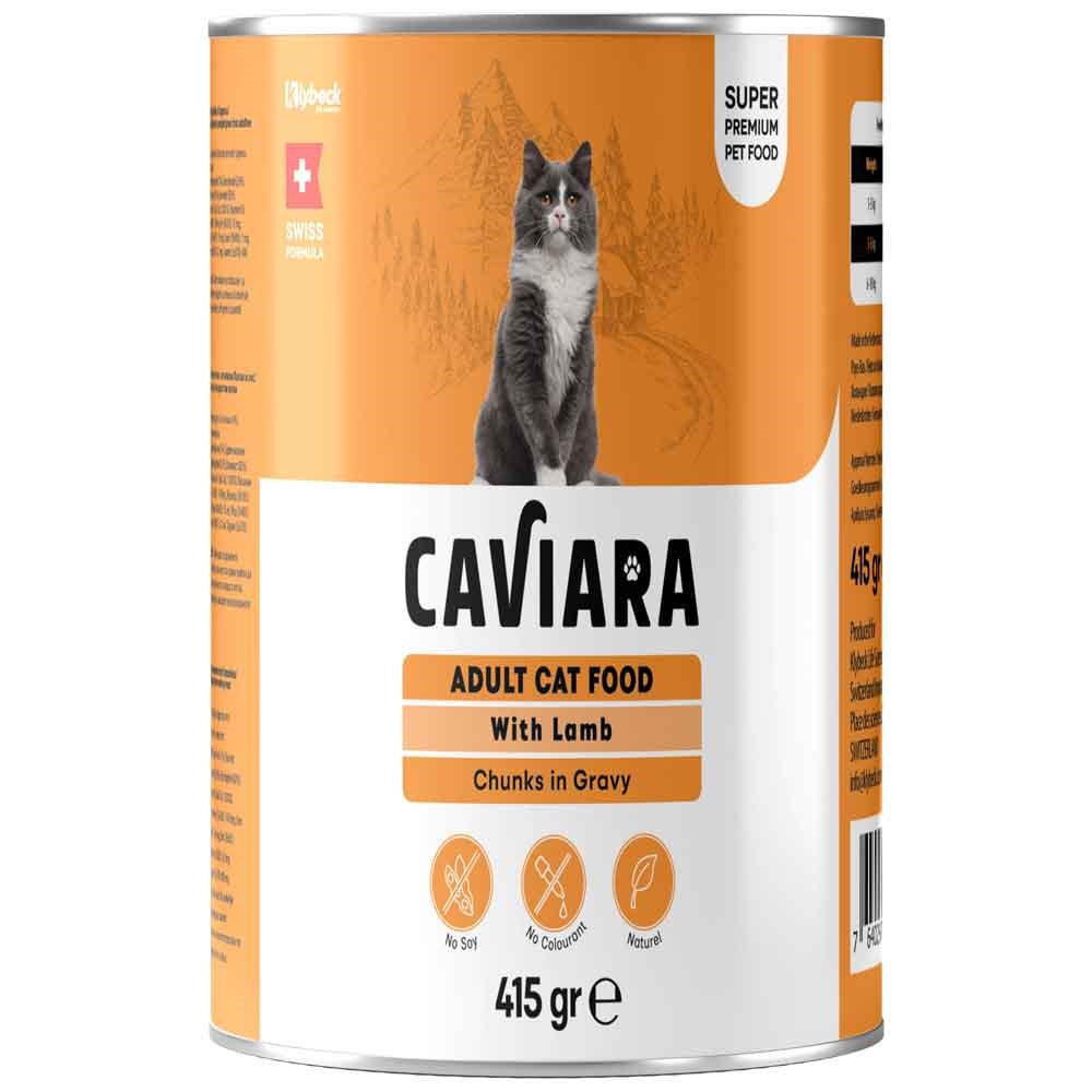 Caviara Kedi Konservesi Sos İçinde Et Parçacıklı Kuzu Etli 415 Gr 7640297841486 Amazon Pet Center