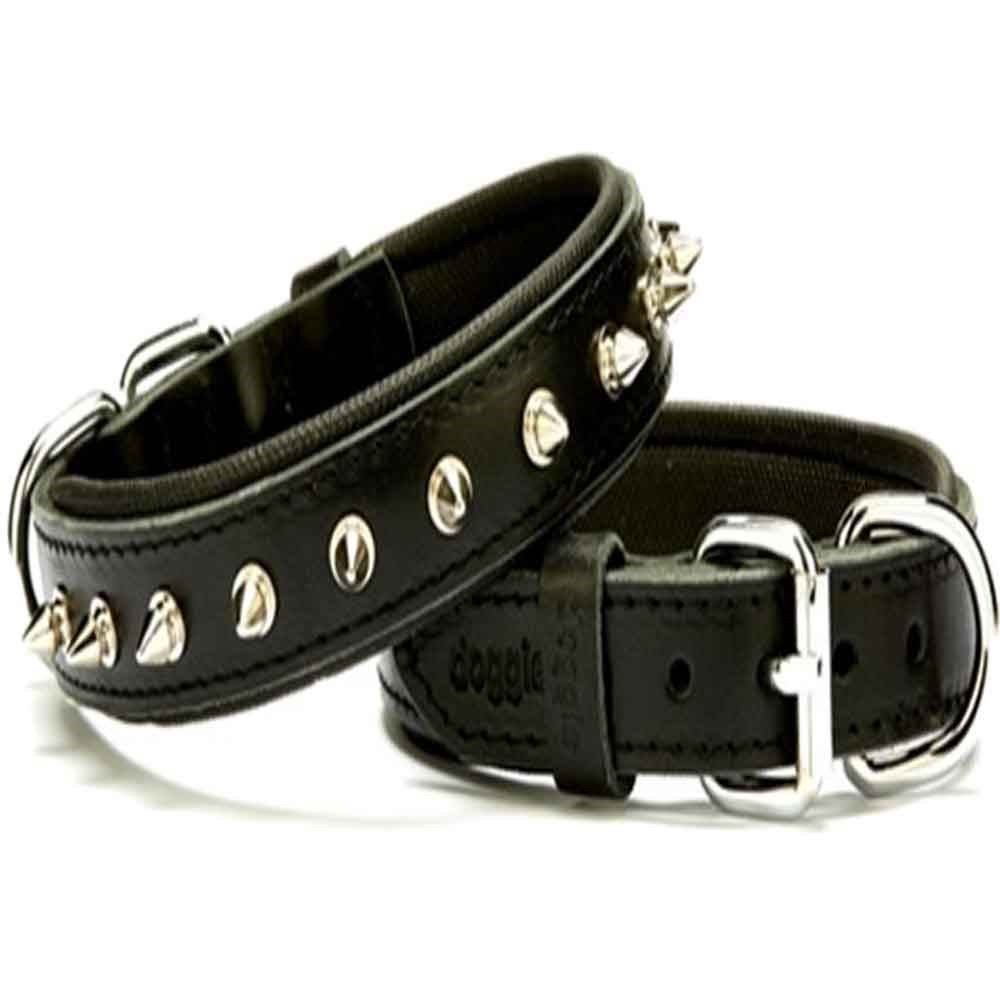 Doggie Comfort Çivili Deri Boyun Tasması SBT-3012 Siyah 8680782101069 Doggie Köpek Boyun Tasmaları Amazon Pet Center