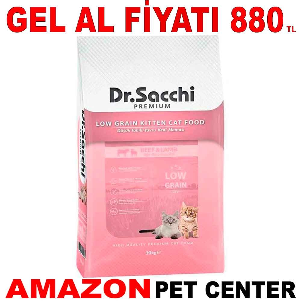 Dr Sacchi Düşük Tahıllı Etli Yavru Kedi Maması 10 KG Gel Al 18232004 Amazon Pet Center