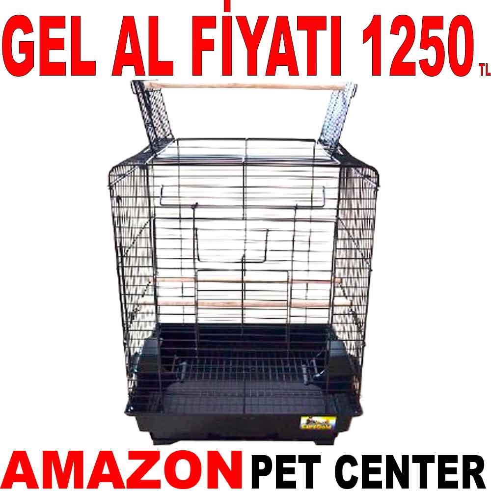 Euro Gold Papağan Kafesi Açılır Çatılı Siyah 35004356 Amazon Pet Center