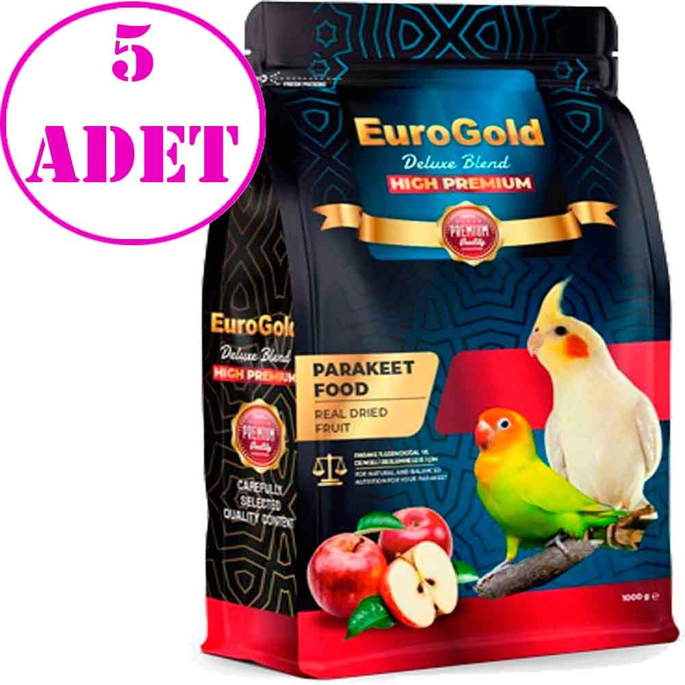 EuroGold Deluxe Blend Gerçek Elmalı Premium Paraket Yemi 1 Kg 5 AD 32132571 Amazon Pet Center