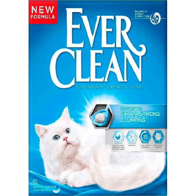 Ever Clean Extra Strong Ekstra Güçlü Kokusuz Kedi Kumu 6 L 5060255492154 Ever Clean Doğal Kedi Kumları Amazon Pet Center