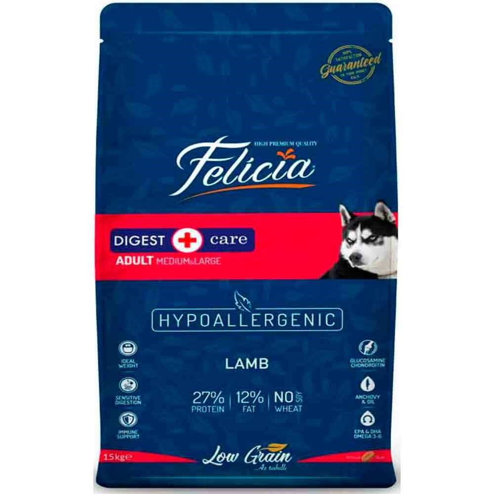 Felicia Köpek Maması Kuzu Etli Az Tahıllı 15 Kg 8681299601257 Felicia Yetişkin Köpek Mamaları Amazon Pet Center
