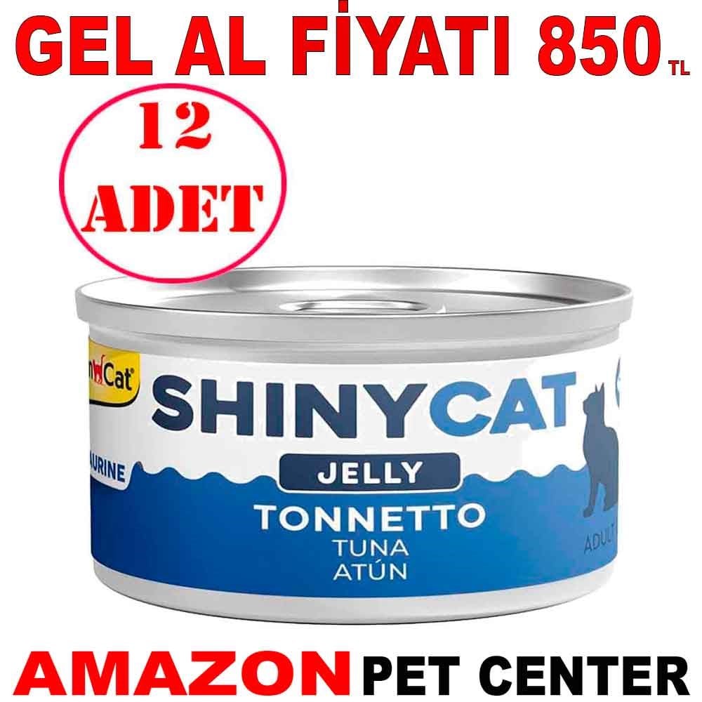 Gimcat Shiny Cat Jel İçinde Ton Balıklı Kedi Konservesi 70 gr 12 AD Gel Al 20134006 Amazon Pet Center